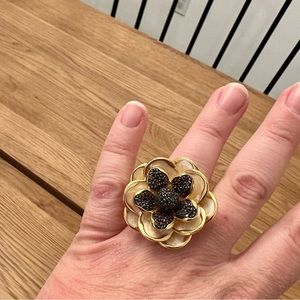 Multi Layered Flower Gold Fashion Ring